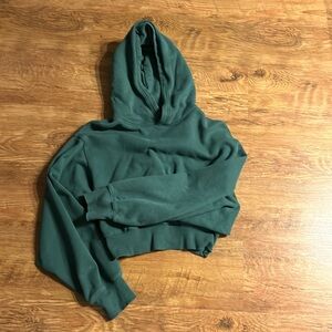 TNA cozy fleece oversized cropped hoodie